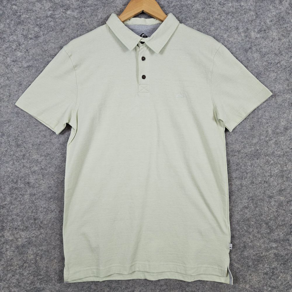Quicksilver Youth Size M Polo‎ Shirt Pastel Green 100% Cotton Preppy Academia